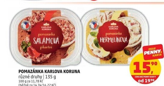 Pomazánky Karlova Koruna