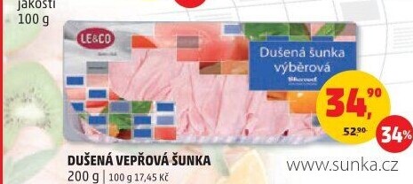 Šunka vepřová dušená LE&amp
