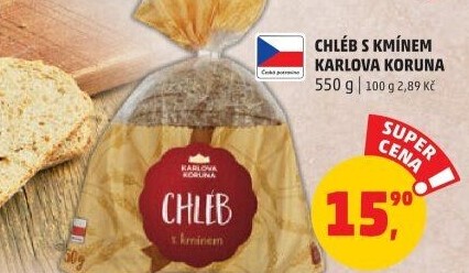 Chléb s kmínem Karlova Koruna