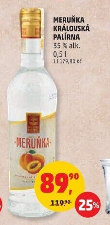 Pálenka Meruňka Královská palírna