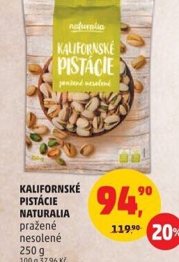 Pražené pistácie kalifornské Naturalia