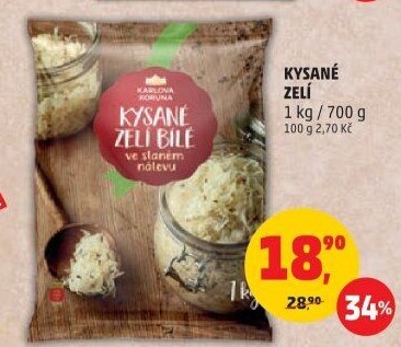 Zelí bílé kysané Karlova Koruna