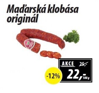 Maďarská klobása originál Příbramská uzenina