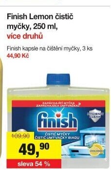 Čistič myčky Finish