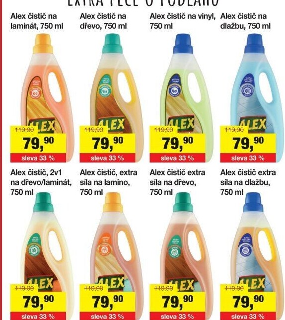Čistič na podlahy Alex