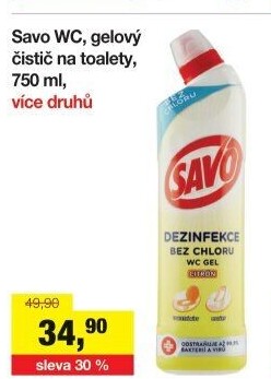 Gelový čistič WC Savo
