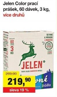 Prací prášek mýdlový Jelen