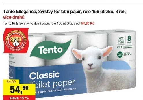 Toaletní papír 3vrstvý Tento