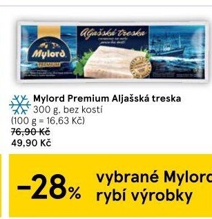 Aljašská treska filé pro děti mražené Premium Mylord