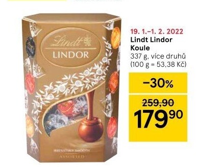 Bonboniéra Pralinky Lindor Lindt