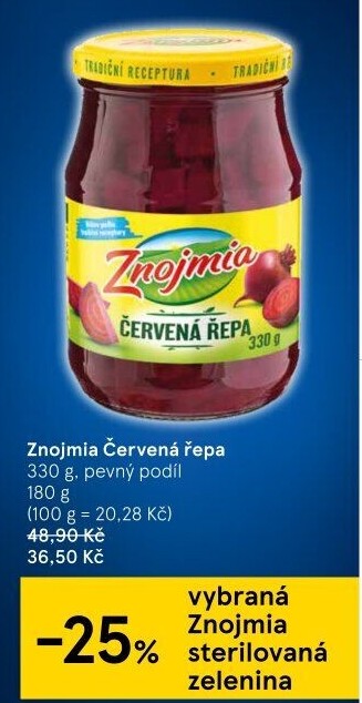 Červená řepa Znojmia