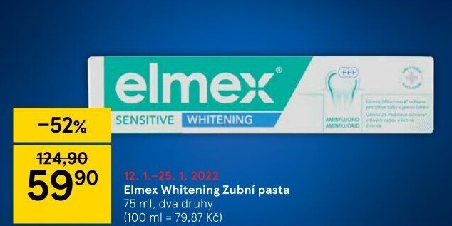 Pasta na zuby Whitening Elmex