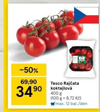 Rajčata koktejlová Tesco