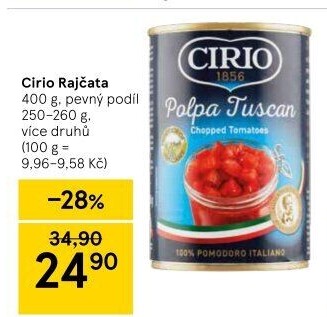 Rajčata konzervovaná Cirio