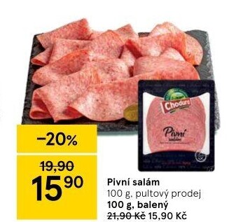 Salám pivní Beskydské uzeniny Chodura