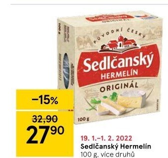 Sýr Hermelín Sedlčanský