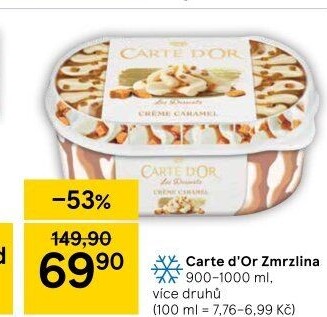 Zmrzlina ve vaničce Carte D'