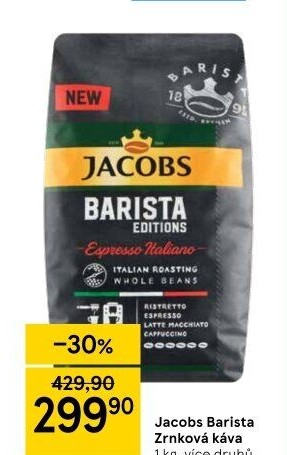 Zrnková káva Barista Jacobs