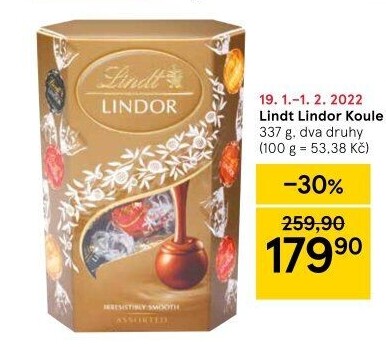 Bonboniéra Pralinky Lindor Lindt