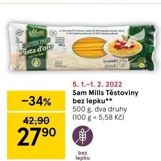 Těstoviny bez lepku Sam Mills
