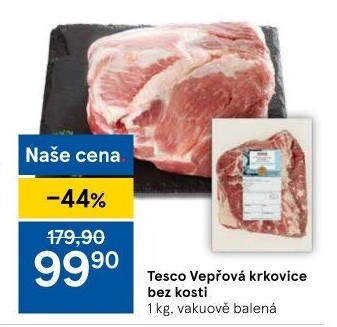 Vepřová krkovice bez kosti Tesco