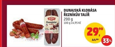 Dunajská klobása Řezníkův talíř