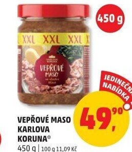 Maso vepřové ve sklenici Karlova Koruna