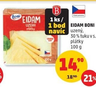 Sýr Eidam uzený 30% Boni