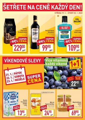 akční leták BILLA 19.1.2022-25.1.2022