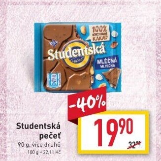 Čokoláda Studentská pečeť Orion