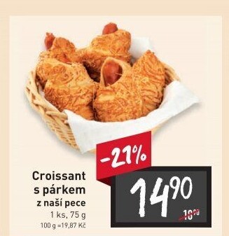 Croissant s párkem