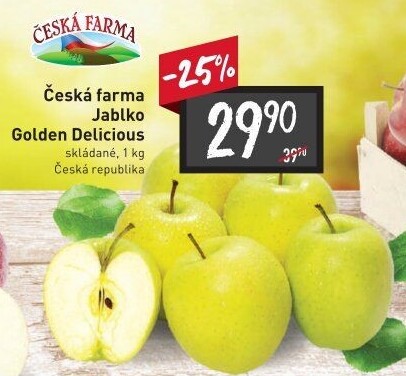 Jablka Golden Delicious Česká Farma