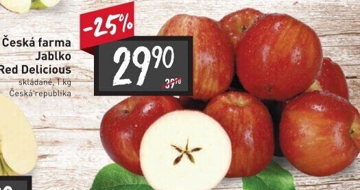 Jablka Red Delicious Česká farma