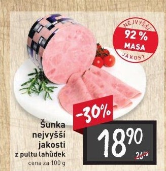Šunka nejvyšší jakosti