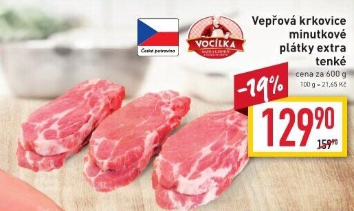 Vepřová krkovice bez kosti Vocílka