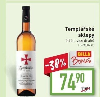 Vína Templářské sklepy Čejkovice