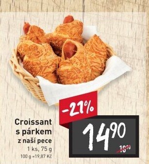 Croissant s párkem