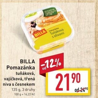 Tuňáková pomazánka Billa