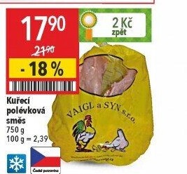 Kuřecí polévková směs mražená Vaigl a syn