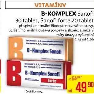 Doplněk stravy B-komplex Sanofi
