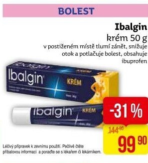 Krém proti bolesti Ibalgin