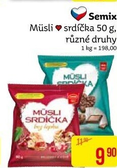 Müsli srdíčka Semix