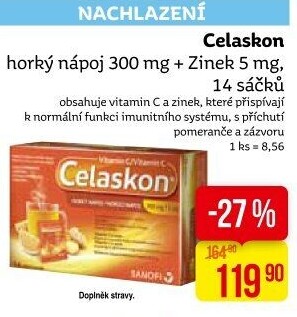 Nápoj horký + Zinek Celaskon