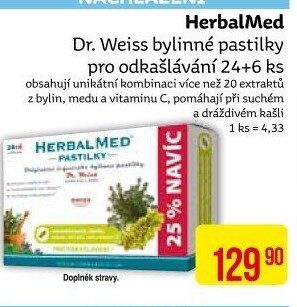 Pastilky pro odkašlávání HerbalMed Dr. Weiss