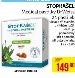Pastilky Stopkašel Dr. Weiss
