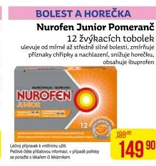 Žvýkací tobolky Nurofen Junior