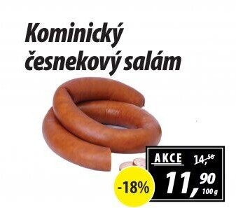 Salám kominický česnekový točený