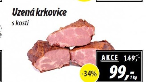 Uzená krkovice s kostí