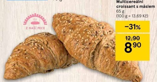 Croissant multicereální