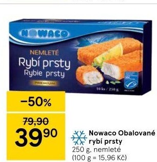 Rybí prsty nemleté mražené Nowaco Premium